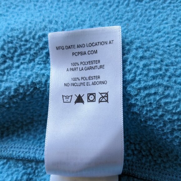 Patagonia Tech Fleece Jacket Light Blue Full Zip Jacket Zippered Pockets Small - Picture 12 of 14